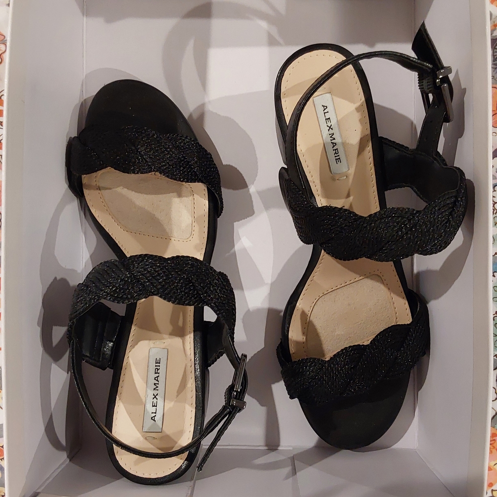 Alex Marie Elegant Black Sandals